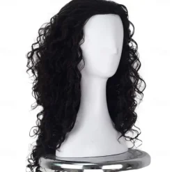 Black Wigs For Men Moana Maui Cosplay Wigs Medium Long Curly Natural Black Synthetic Wig For Men (Maui Cosplay For Men) Halloween Wigs