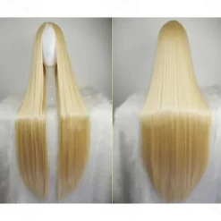 Black Wigs for Women The Addams Family Wig Long Black Wig Cosplay Wig Synthetic Wig Cosplay Wig Long Azure Light Brown Lake Blue Blonde Pink Synthetic Hair 34 Inch Women'S Halloween Wigs