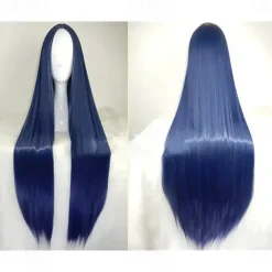 Black Wigs for Women The Addams Family Wig Long Black Wig Cosplay Wig Synthetic Wig Cosplay Wig Long Azure Light Brown Lake Blue Blonde Pink Synthetic Hair 34 Inch Women'S Halloween Wigs
