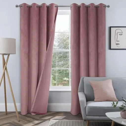 Blackout Curtain Drapes Velvet Farmhouse Grommet/Eyelet IKEA Series Curtain Panels For Living Room Bedroom Door Kitchen Window Treatments Thermal Insulated Room Darkening