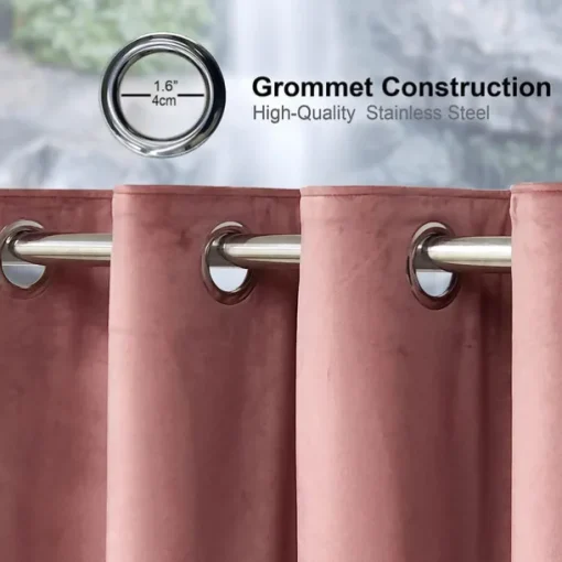 Blackout Curtain Drapes Velvet Farmhouse Grommet/Eyelet IKEA Series Curtain Panels For Living Room Bedroom Door Kitchen Window Treatments Thermal Insulated Room Darkening
