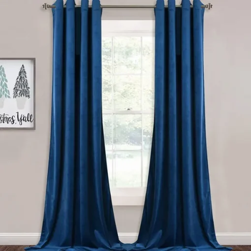 Blackout Curtain Drapes Velvet Farmhouse Grommet/Eyelet IKEA Series Curtain Panels For Living Room Bedroom Door Kitchen Window Treatments Thermal Insulated Room Darkening