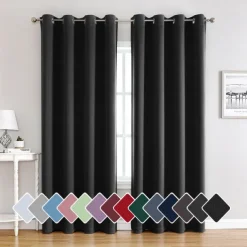 Blackout Curtains Thermal Insulated Long Curtains& Drapes Room Darkening Curtains for Living Room Bedroom Window
