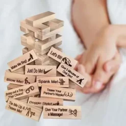 Block Tower Jenga Game Couple Dating Block Tower Stacking Game teddy day Day Valentine's Day for Christmas Gifts
