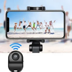 Bluetooth 5.0 Remote Shutter for iPhone & Android Camera Wireless Remote Control Selfie Button for iPad iPod Tablet HD Selfie Clicker for Photos & Videos