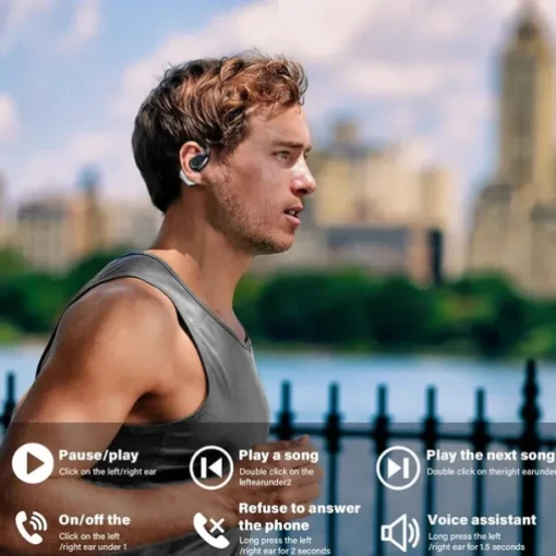 Bluetooth 5.4 Touch Control Wireless Bluetooth Earphone Headphones Waterproof Sport Gaming Headset Noise Cancelling Earbuds