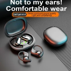 Bluetooth Headset Real Time Translation Headset Talking Music 144 Languages Translation Touch Headset AI Translation Headset Long Term Sports Noise Cancellation Waterproof LED Digital Display