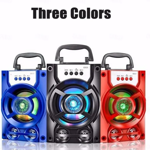 Bluetooth 5.1v Portable PA Speaker With/without Microphone Color Changing LED Light Rechargeable Karaoke Machine Supports TF Card/USB FM , Perfect for Party