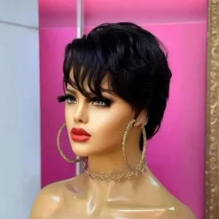 Bob Wig Human Hair Short Lace Front Wigs for Black Women Human Hair Wig Pixie Cut Wig Pre Plucked T Part Lace Frontal Wig with Baby Hair