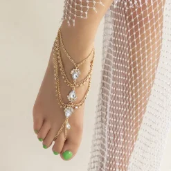 Body Chain Foot Chain Leg Chain Elegant & Luxurious Sparkle Sexy Alloy For Cosplay Carnival Women's Costume Jewelry Fashion Jewelry