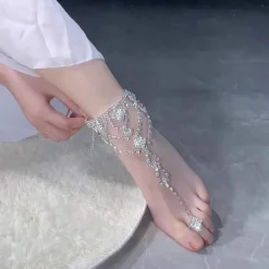 Body Chain Foot Chain Leg Chain Elegant & Luxurious Sparkle Sexy Alloy For Cosplay Carnival Women's Costume Jewelry Fashion Jewelry