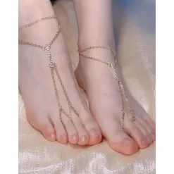 Body Chain Foot Chain Leg Chain Elegant & Luxurious Sparkle Sexy Alloy For Cosplay Carnival Women's Costume Jewelry Fashion Jewelry