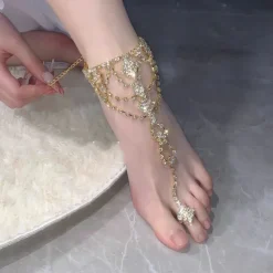 Body Chain Foot Chain Leg Chain Elegant & Luxurious Sparkle Sexy Alloy For Cosplay Carnival Women's Costume Jewelry Fashion Jewelry