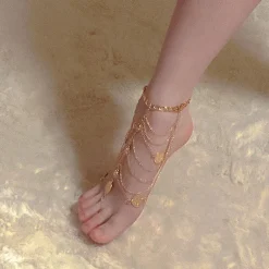 Body Chain Foot Chain Leg Chain Elegant & Luxurious Sparkle Sexy Alloy For Cosplay Carnival Women's Costume Jewelry Fashion Jewelry
