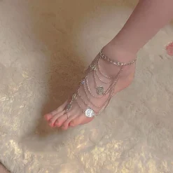 Body Chain Foot Chain Leg Chain Elegant & Luxurious Sparkle Sexy Alloy For Cosplay Carnival Women's Costume Jewelry Fashion Jewelry