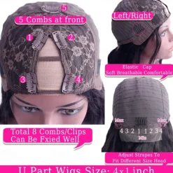 Body Wave V Part Wigs Human Hair No Leave Out Lace Front Wigs Brazilian Virgin Human Hair Wigs For Black Women Upgrade U Part Wigs Full Head Clip In Half Wig V Shape Wigs