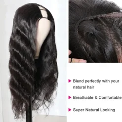 Body Wave V Part Wigs Human Hair No Leave Out Lace Front Wigs Brazilian Virgin Human Hair Wigs For Black Women Upgrade U Part Wigs Full Head Clip In Half Wig V Shape Wigs