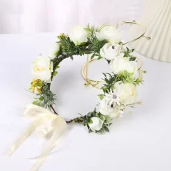 Bohemian Hair Accessories Woodland Wedding Flower Headband Greenery Floral Crown Wreath Photo Prop