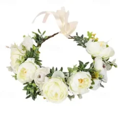 Bohemian Hair Accessories Woodland Wedding Flower Headband Greenery Floral Crown Wreath Photo Prop