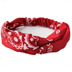 Bohemian Stretch Headbands Paisley Pattern Sweat-Wicking Polyester Hairbands for Hip Hop Dance & Sports Cooling Sports Headbands Casual Wear Absorbent Fabric