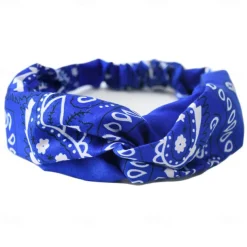 Bohemian Stretch Headbands Paisley Pattern Sweat-Wicking Polyester Hairbands for Hip Hop Dance & Sports Cooling Sports Headbands Casual Wear Absorbent Fabric