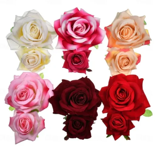 Boho Chic Garland Double Flannel Rose Hair Clips For Women Girl Hair Band Fork Comb Hairpin Flower Jewelry Hair Accessories