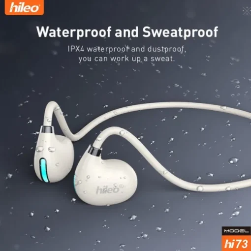 Bone Conduction Headphone Ear Hook Bluetooth 5.3 LED Light Ergonomic Design Stereo