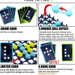 Bouncing Ball Game Parent-child Interactive Multiplayer Battle Throwing Ball Children's Wisdom Teaching Board Games Jumping Ball Toys