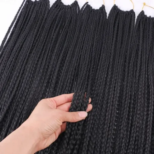 Box Braids Crochet Hair 6 Packs 24 Inch Ombre Dark Roots Honey Blonde 3X Goddess Senegalese Twist Tissage Fiber Kanekalon Braiding Hair Extensions 22 Strands/Pack 100g