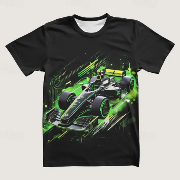 Boys 3D Car Motorcycle Tee Shirts Short Sleeve 3D Print Summer Active Sports Fashion Kids 3-12 Years Crew Neck Outdoor Casual Daily Regular Fit