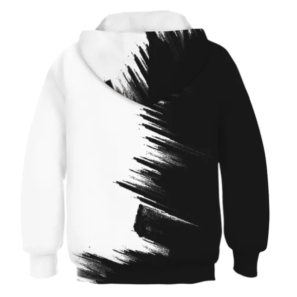 Boys 3D Color Block 3D Print Graffiti Hoodie Long Sleeve 3D Print Active Basic Casual Kids 4-12 Years Sports Outdoor Casual Daily