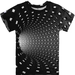 Boys 3D Color Block Optical Illusion T shirt Short Sleeve 3D Print Summer Active Sports Streetwear Polyester Rayon Kids 2-13 Years Outdoor Daily