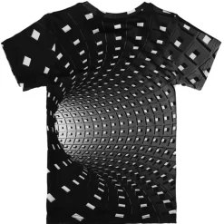 Boys 3D Color Block Optical Illusion T shirt Short Sleeve 3D Print Summer Active Sports Streetwear Polyester Rayon Kids 2-13 Years Outdoor Daily