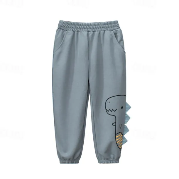 Boys 3D Dinosaur Pants Sweatpants Spring Fall Active Basic Kids 4 years+ Outdoor Sport Casual Regular Fit