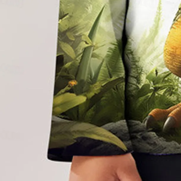 Boys 3D Graphic Animal Dinosaur T shirt Tee Long Sleeve 3D Print Summer Spring Fall Sports Fashion Streetwear Kids 3-12 Years Outdoor Casual Daily Regular Fit