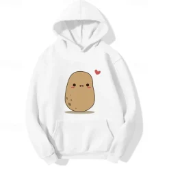 Boys 3D Potato Hoodie Long Sleeve 3D Print Fall Winter Fashion Cute Kids 3-13 Years Outdoor Daily Regular Fit