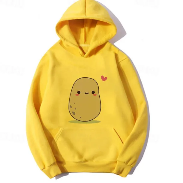 Boys 3D Potato Hoodie Long Sleeve 3D Print Fall Winter Fashion Cute Kids 3-13 Years Outdoor Daily Regular Fit