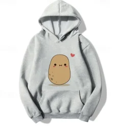 Boys 3D Potato Hoodie Long Sleeve 3D Print Fall Winter Fashion Cute Kids 3-13 Years Outdoor Daily Regular Fit