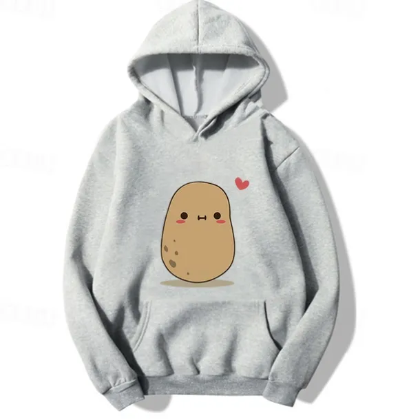 Boys 3D Potato Hoodie Long Sleeve 3D Print Fall Winter Fashion Cute Kids 3-13 Years Outdoor Daily Regular Fit