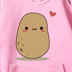 Boys 3D Potato Hoodie Long Sleeve 3D Print Fall Winter Fashion Cute Kids 3-13 Years Outdoor Daily Regular Fit