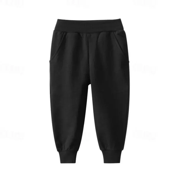 Boys 3D Solid Color Pants Sweatpants Spring Fall Active Basic Kids 4 years+ Outdoor Sport Casual Regular Fit