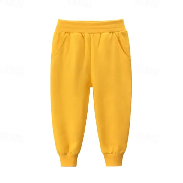 Boys 3D Solid Color Pants Sweatpants Spring Fall Active Basic Kids 4 years+ Outdoor Sport Casual Regular Fit