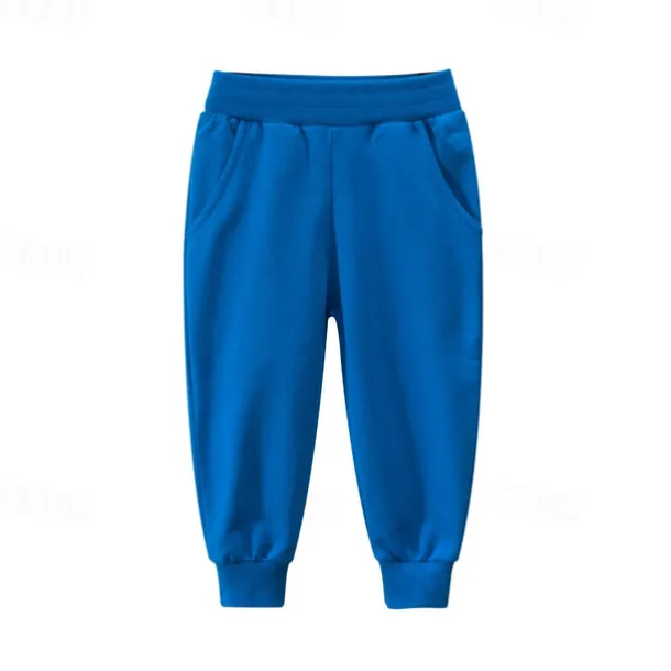 Boys 3D Solid Color Pants Sweatpants Spring Fall Active Basic Kids 4 years+ Outdoor Sport Casual Regular Fit