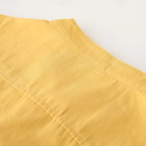 Boys 3D Solid Color Shirts Long Sleeve Summer Spring Fashion Basic Little Kids(4-7ys) 4-7 Years Shirt collar Outdoor Casual Daily Regular Fit