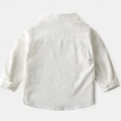 Boys 3D Solid Color Shirts Long Sleeve Summer Spring Fashion Basic Little Kids(4-7ys) 4-7 Years Shirt collar Outdoor Casual Daily Regular Fit