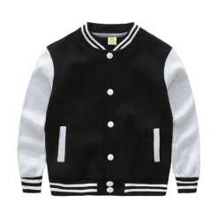 Boys' 3D Striped Coat Long Sleeve Fall Active Vintage Kids School Daily