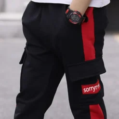 Boys 3D Striped Pants Fall Winter Active Kids 3-12 Years Casual Daily