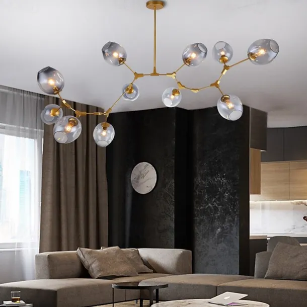 Branch Lights Chandelier 5/6/7/9/11 Heads LED Pendant Light Modern Nordic Chandelier Living Room Dining Room Bedroom Metal 110-120V 220-240V