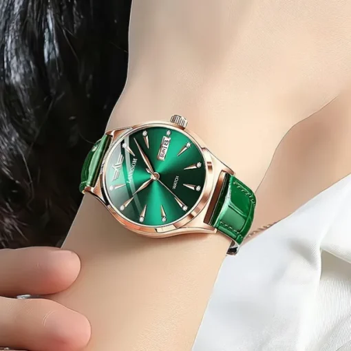 Brand Trend Fashion Women's Watch Sports Dual Calendar Waterproof Fully Automatic Luminous Steel Strip Women's Watch