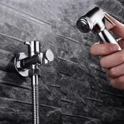 Brass Bathroom Sink Faucet,Single Handle One Hole Self-Cleaning Handheld bidet Sprayer with Cold Water Only